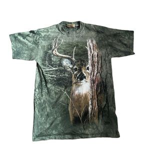 Vintage The Mountain Full Print Deer T-Shirt
